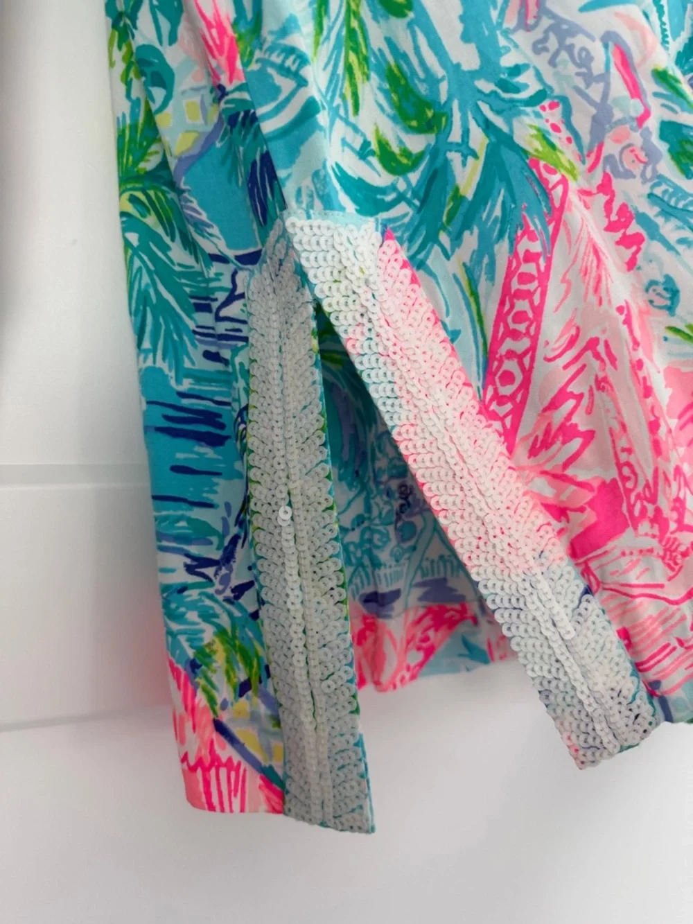Lilly Pulitzer Renato Bohemian Queen Tunic with Sequin Embellishments, Small - Picture 10 of 15